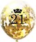 21st Birthday Balloons Black and Gold 21st Birthday Decorations (Black and Gold)